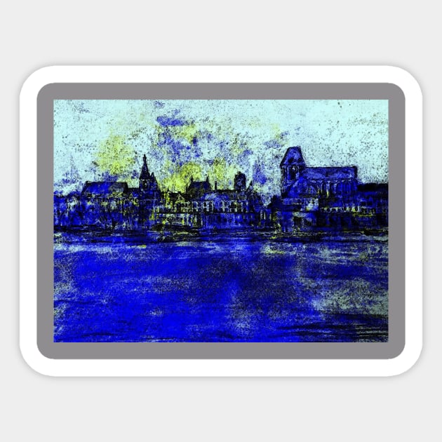 Blue City Sticker by Marsal